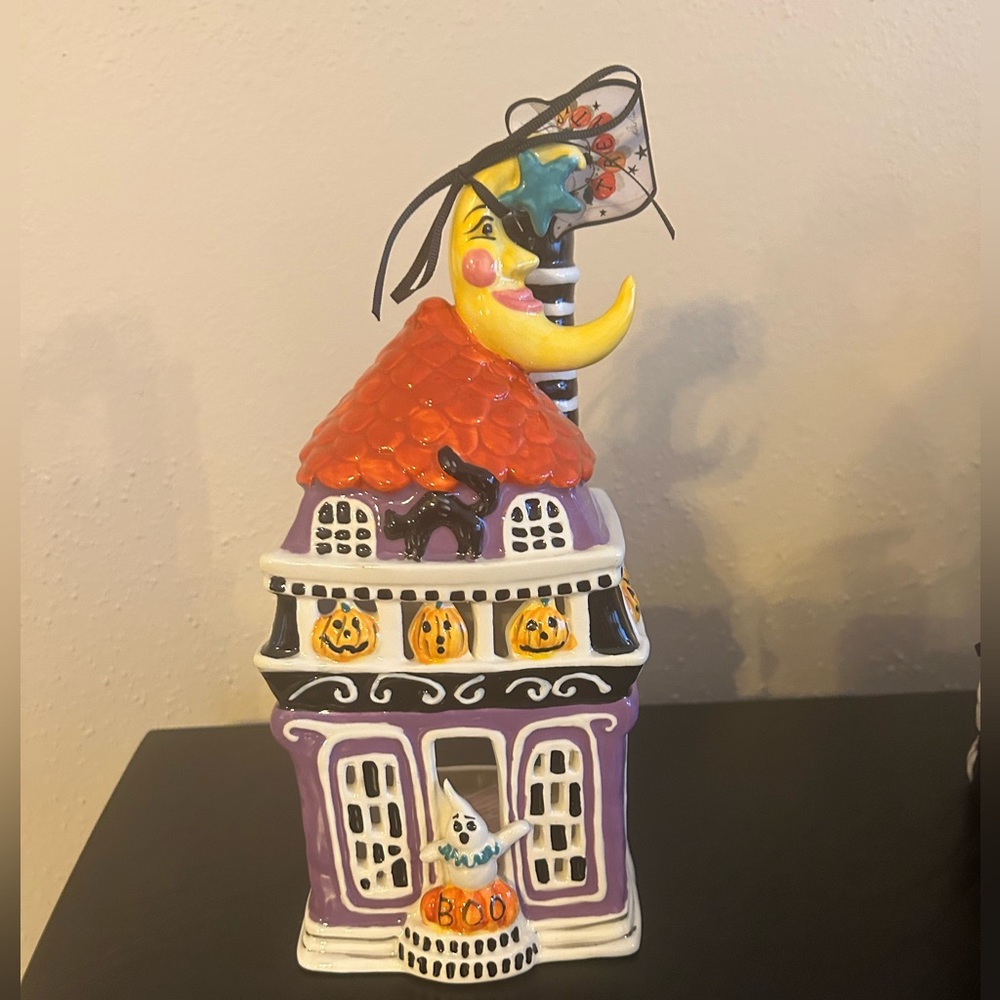 Blue Sky Halloween Tea Light House